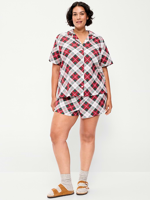 Old Navy Flannel Pajama Short Set for Women — photo 6