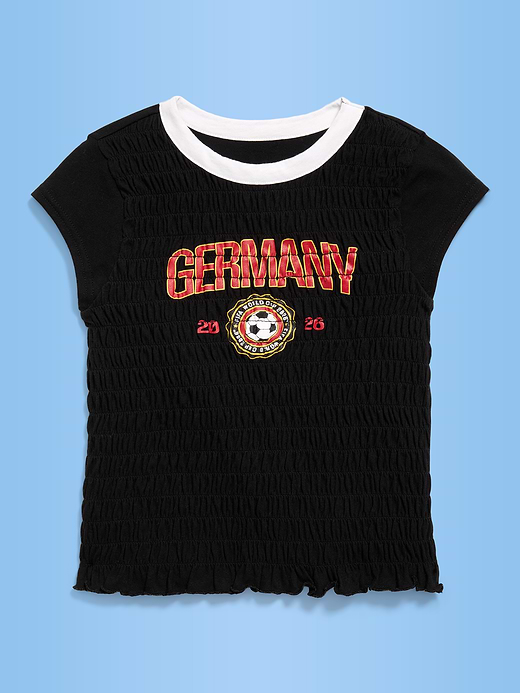 Old Navy FIFA World Cup 26™ Brazil Smocked Graphic T-Shirt for Girls — photo 4