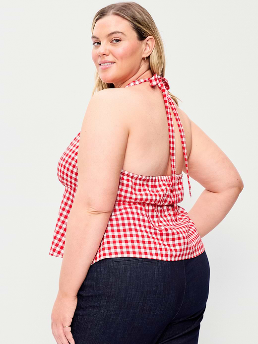 Old Navy Linen-Blend V-Neck Halter Top — photo 9