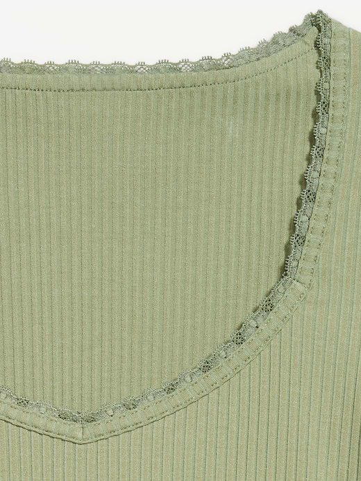 Old Navy Lace-Trim Sweetheart-Neck Ribbed Top — photo 5