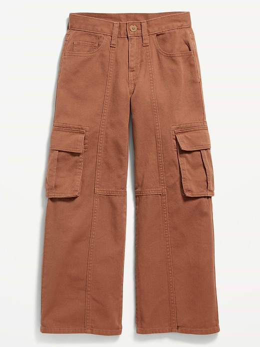 Old Navy Super Baggy Wide-Leg Cargo Twill Pants for Girls — photo 1