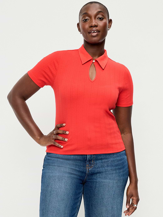 Old Navy Keyhole Polo Top — photo 5