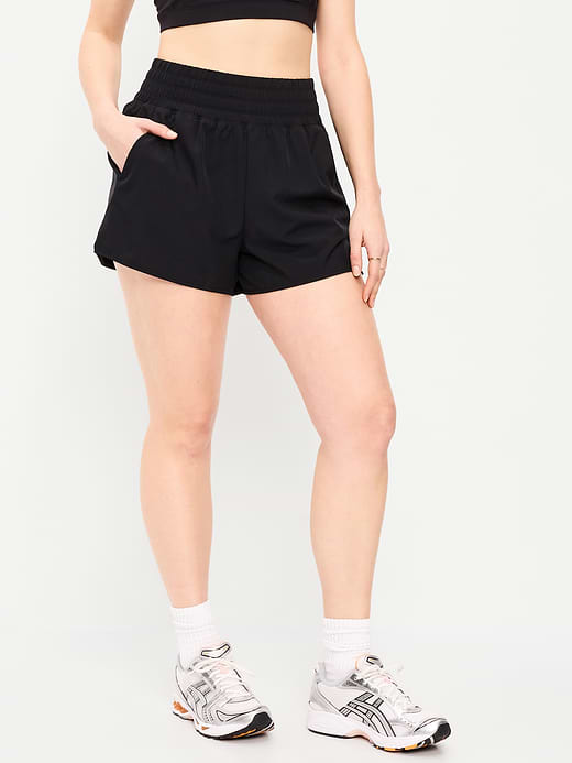 Old Navy Extra High-Waisted Crinkle Run Shorts -- 3-inch inseam — photo 5