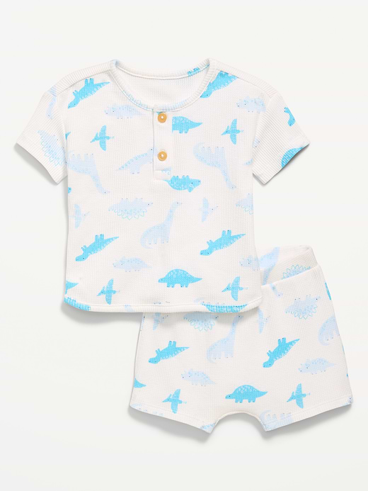 Old Navy Jacquard-Knit Henley Shirt and Shorts Set for Baby — photo 1