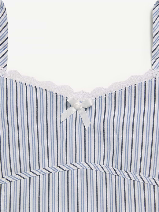 Old Navy Sleeveless Fit and Flare Striped Lace-Trim Dress for Girls — photo 5