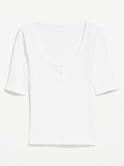 Old Navy Scoop-Neck Fitted Henley Top — photo 4
