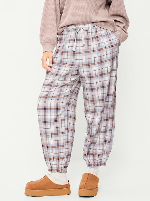 Old Navy Cinched Flannel Balloon Pants — photo 7