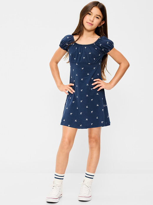 Old Navy Printed Fit and Flare Dress for Girls — photo 1