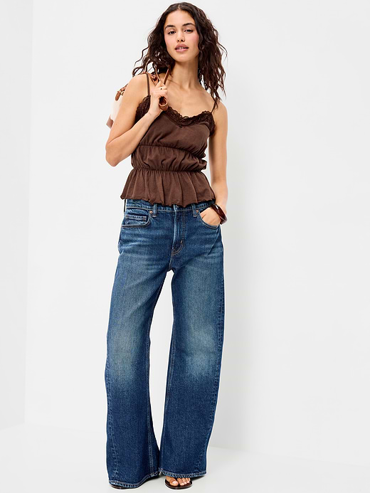 Old Navy Lace-Trim Smocked-Waist Tank Top — photo 4