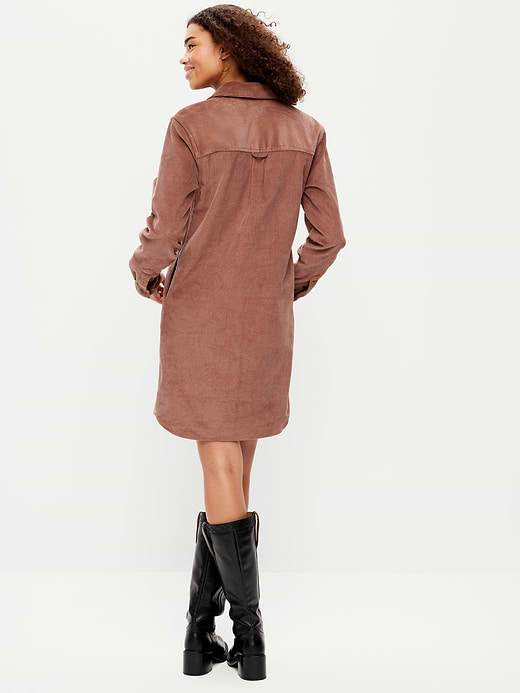Old Navy Long-Sleeve Button-Down Mini Shirt Dress — photo 3