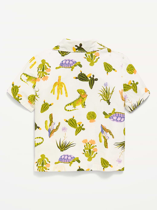 Old Navy Printed Short-Sleeve Crinkled Pocket Shirt for Toddler Boys — photo 4