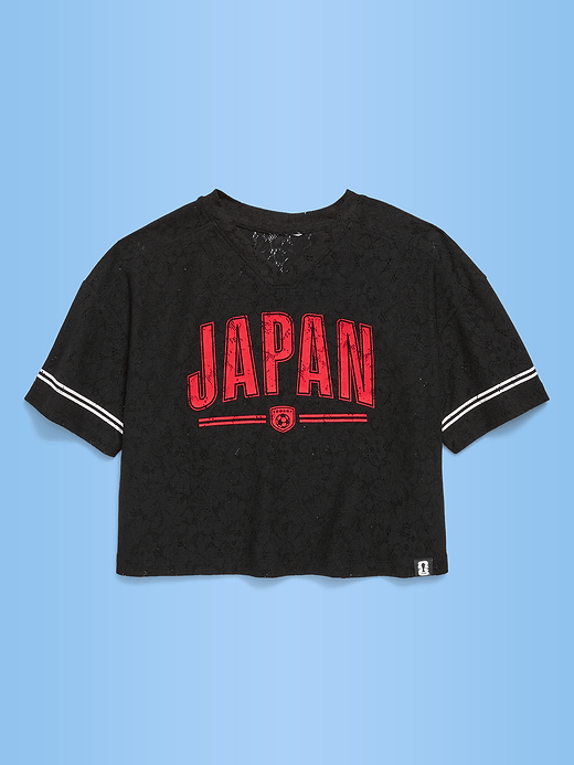 Old Navy FIFA World Cup 26™ Germany Boxy Lace V-Neck T-Shirt for Girls — photo 1
