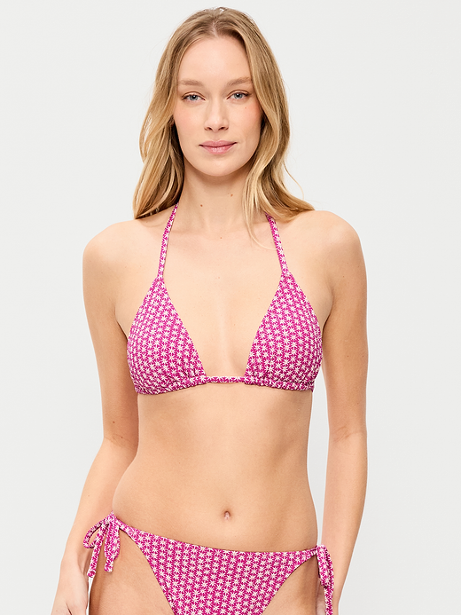 Old Navy Pique Triangle String Bikini Swim Top
