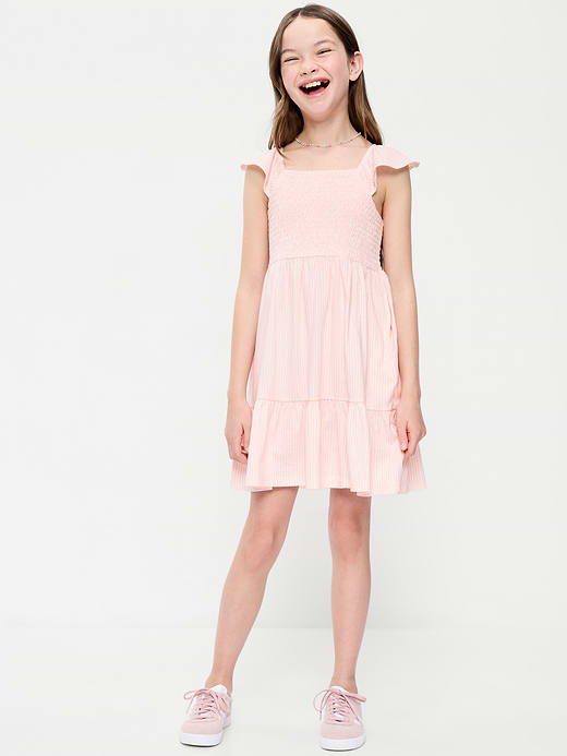 Old Navy Printed Smocked Fit and Flare Dress for Girls