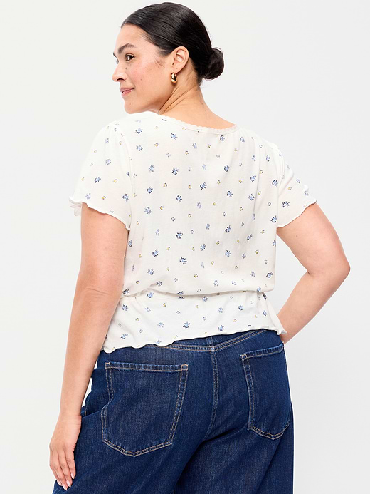 Old Navy Lace-Trim Button-Down Top — photo 9
