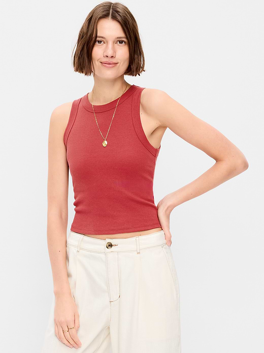 Old Navy Crop Ribbed Tank Top — photo 1