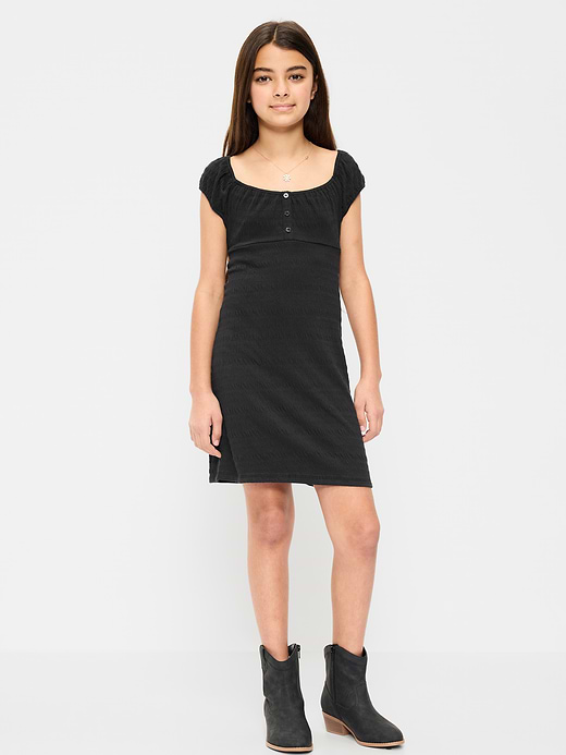 Old Navy Smocked Jersey Henley Dress for Girls — photo 1