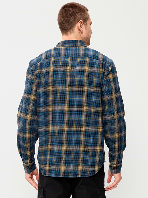 Old Navy Relaxed Long-Sleeve Flannel Pocket Shirt — photo 3