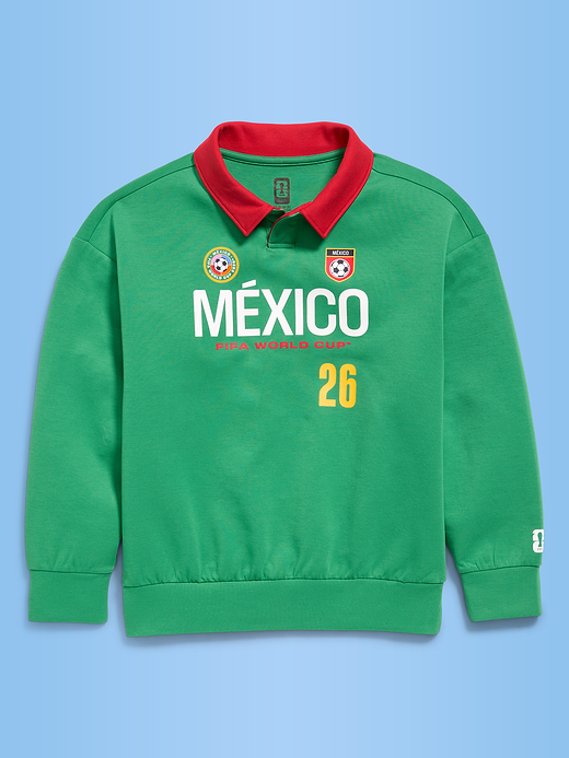 Old Navy FIFA World Cup 26™ Argentina Dynamic Fleece Collared Graphic Sweatshirt for Kids — photo 3