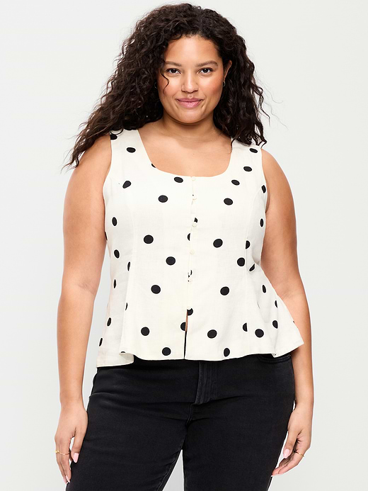 Old Navy Button-Down Linen Blend Top — photo 6