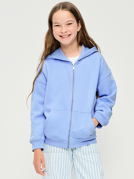 Old Navy Oversized Fleece Full-Zip Hoodie for Girls — photo 1
