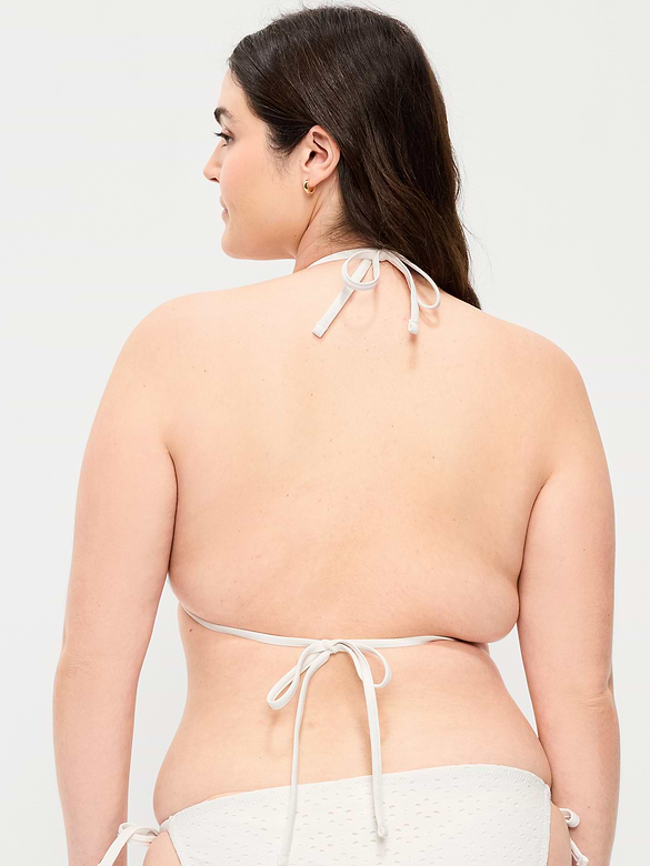 Old Navy Pique Triangle String Bikini Swim Top — photo 7