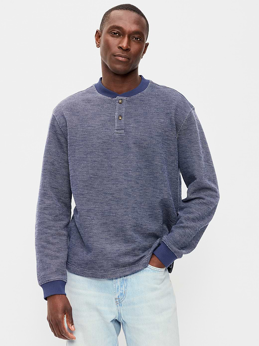 Old Navy Workwear Fleece Henley T-Shirt — photo 1