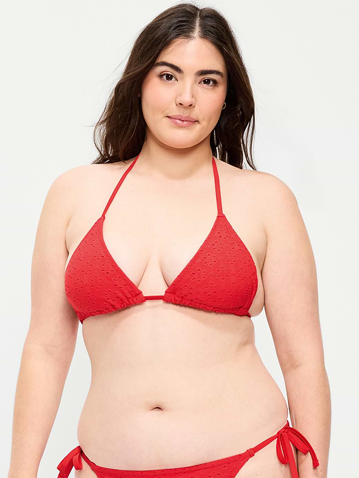 Old Navy Pique Triangle String Bikini Swim Top — photo 6