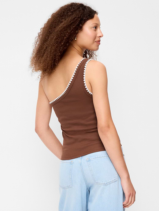 Old Navy Ribbed One-Shoulder Tank Top — photo 3