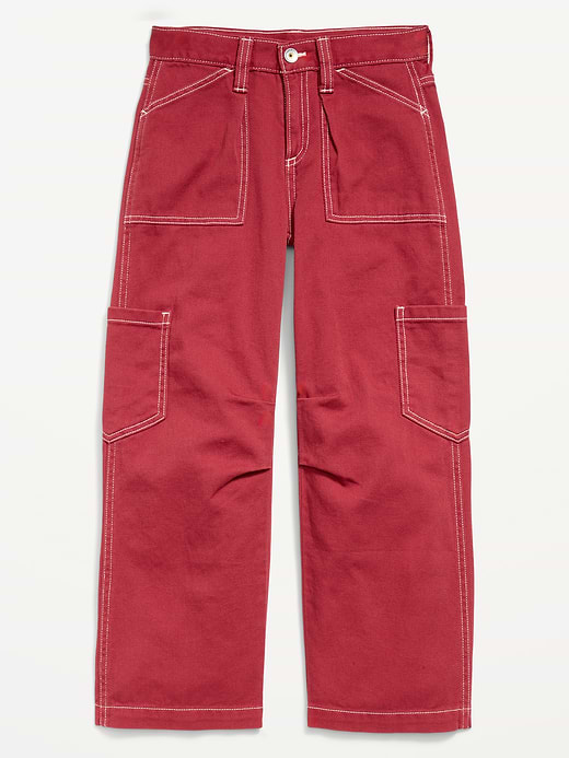 Old Navy Low-Rise Striped Utility Jeans for Girls — photo 1