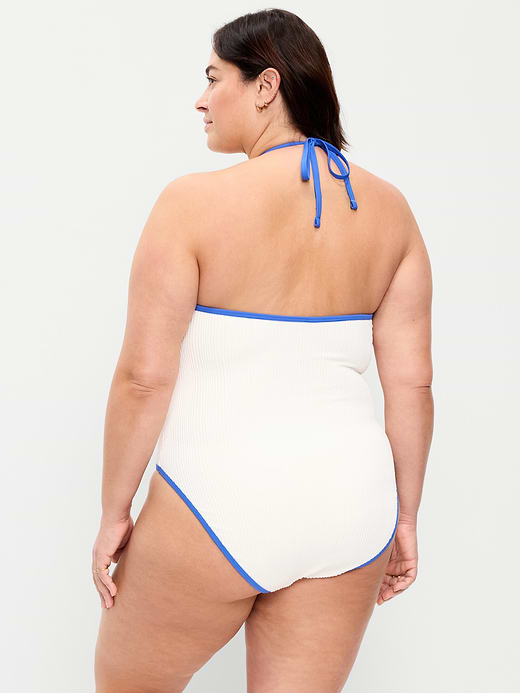 Old Navy Pique V-Neck Halter Swimsuit — photo 9