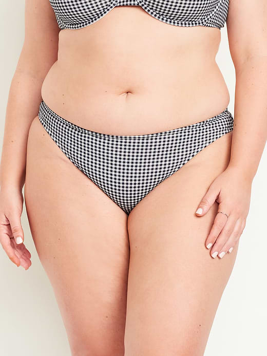 Old Navy Mid-Rise Textured Bikini Swim Bottoms — photo 8