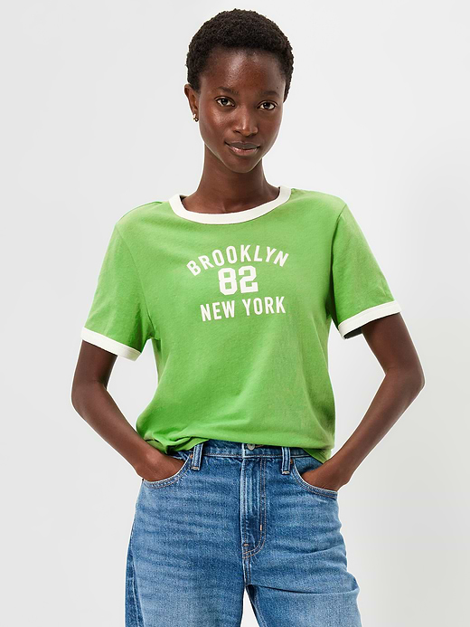 Old Navy EveryWear Crew-Neck Graphic Ringer T-Shirt — photo 1