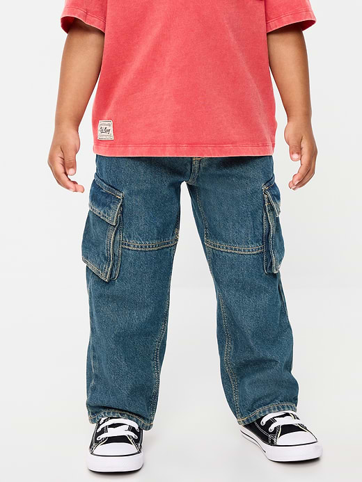 Old Navy Super Baggy Barrel-Leg Cargo Jeans for Toddler Boys — photo 3