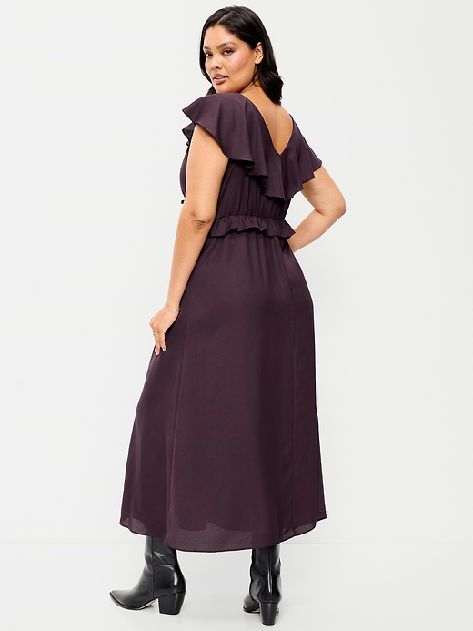 Old Navy Flutter-Sleeve Crepe Maxi Dress — photo 11