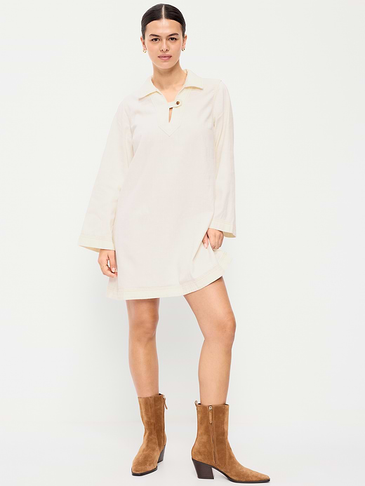 Old Navy Long-Sleeve Popover Jean Mini Dress — photo 7