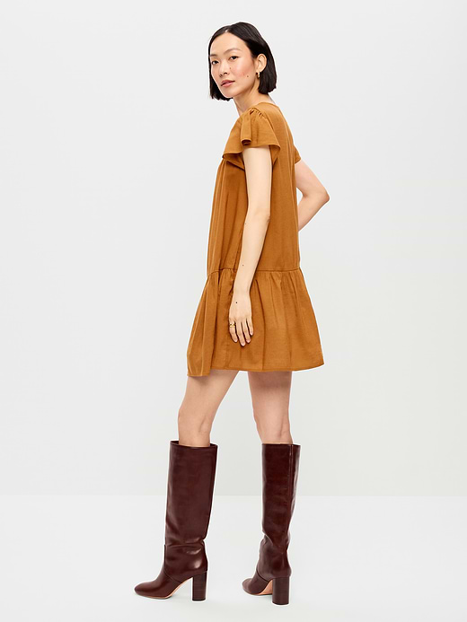 Old Navy Flutter-Sleeve Mini Swing Dress — photo 3