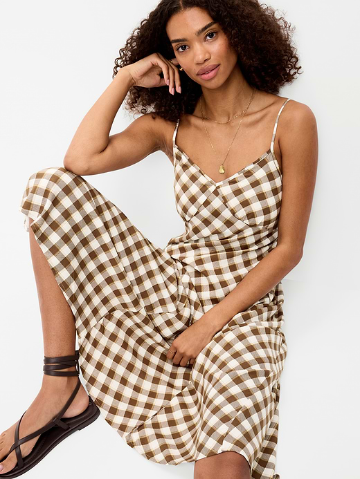 Old Navy Fit & Flare Tie-Back Asymmetrical Midi Dress — photo 4