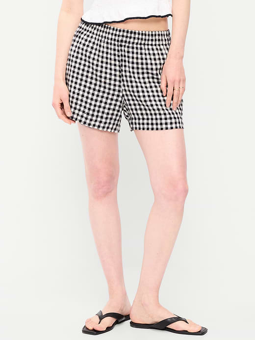 Old Navy High-Waisted Beach Linen Pull-On Shorts — photo 3