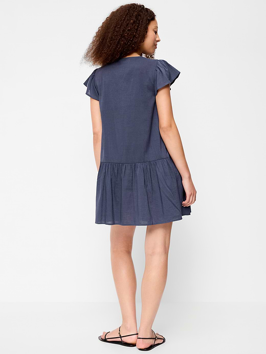 Old Navy Flutter-Sleeve Mini Swing Dress — photo 3