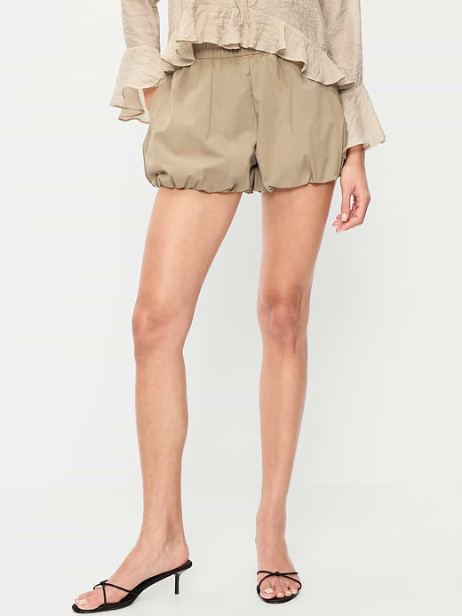 Old Navy Poplin Bubble Hem Shorts — photo 3