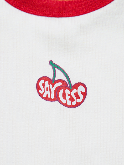 Old Navy Fitted Ribbed Graphic Tank Top for Girls — photo 4
