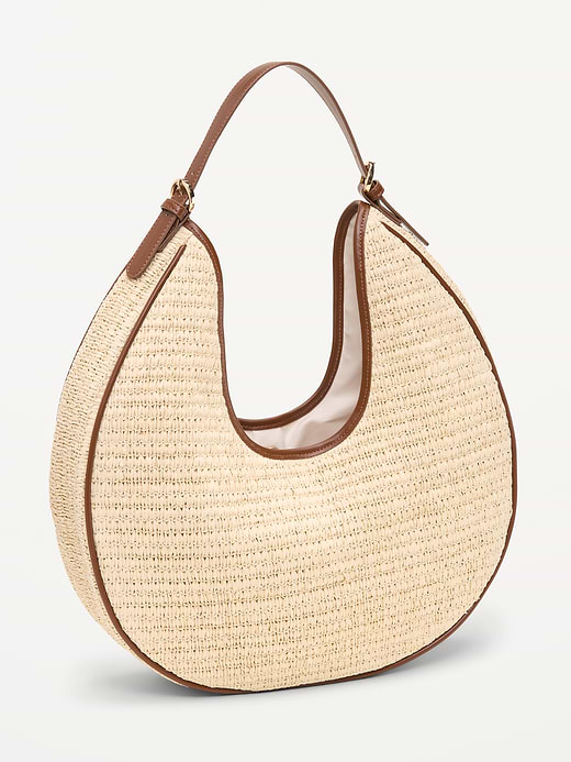Old Navy Oversized Raffia Hobo Bag — photo 4