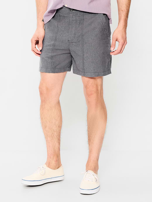 Old Navy 90s Loose Linen-Blend Shorts -- 5-inch inseam — photo 3