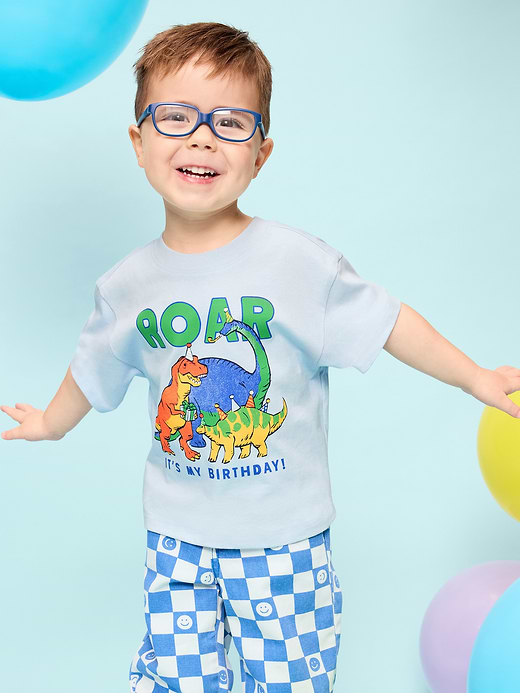 Old Navy Oversized Short-Sleeve Birthday Graphic T-Shirt for Toddler Boys — photo 1