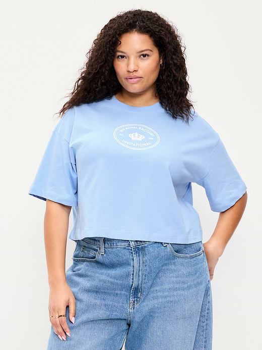 Old Navy Vintage Crew-Neck Oversized Crop Graphic T-Shirt — photo 9