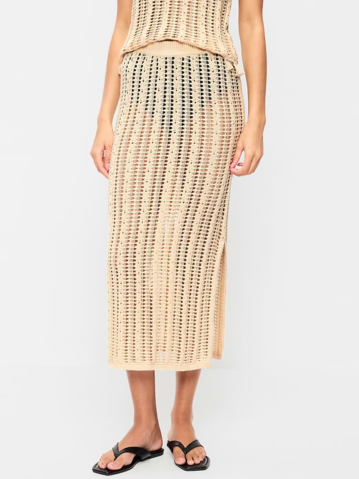 Old Navy Open-Weave Seaside Cotton Column Maxi Skirt — photo 3