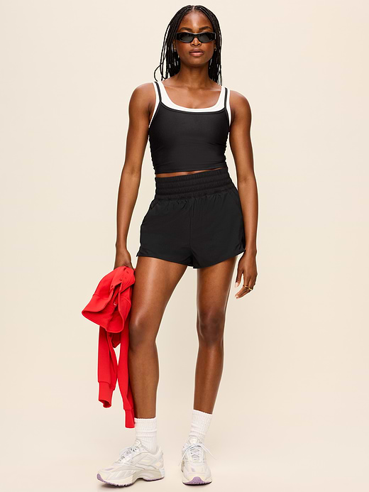 Old Navy Extra High-Waisted Crinkle Run Shorts -- 3-inch inseam — photo 3