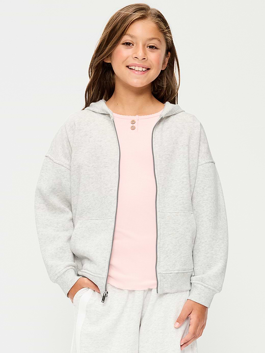 Old Navy Oversized Fleece Full-Zip Hoodie for Girls — photo 1