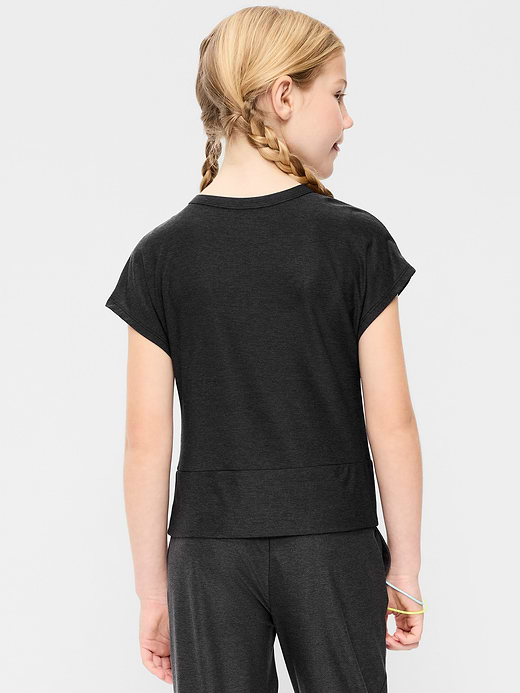 Old Navy CloudMotion Short-Sleeve Front-Knot T-Shirt for Girls — photo 3